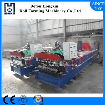 China Aluminum Profile Corrugated Roof Sheeting Machine 760mm Cover Width for sale