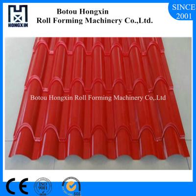 China ISO PLC Control Tile Roll Forming Machine 0.3 - 0.8mm Thickness Plate for sale