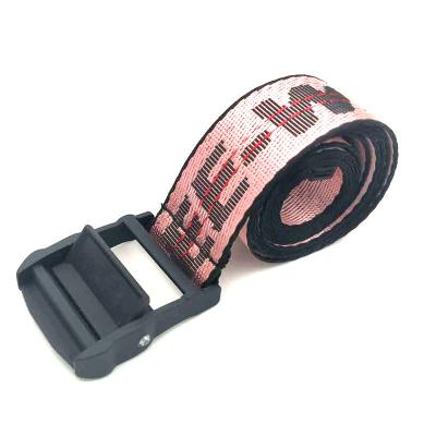 China Pin Buckle Cotton Fabric Belt 130cm Polyester Webbing Belt Iron Jeans for sale