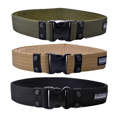 China Canvas 5.5cm Width Survival Tactical Belt CQB Military Uniform Belt for sale