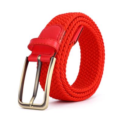 China Mix Color 3.5cm Wide Mens Woven Elastic Belt Weave 120cm for sale