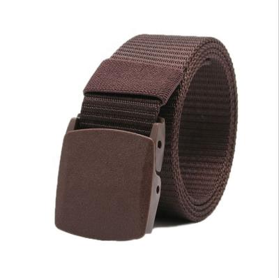 China Jacquard Plastic Buckle Nylon Belt 2.5mm Thick Canvas Fabric Belt for sale