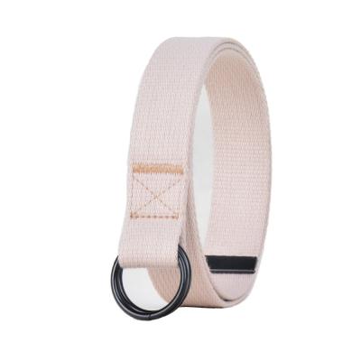 China Yoga Strap 3cm D Ring Cotton Fabric Belt Canvas Polyester 140cm for sale