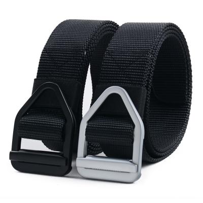 China Army Heavy Duty Military Web Belt 150cm Tactical Black Nylon Belt for sale