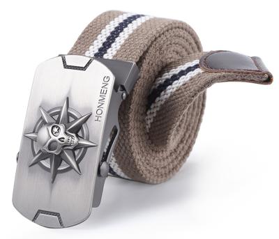 China OEM Men Tactical Nylon Belt Hiking Fabric 3.8Cm Zinc Alloy Buckle for sale