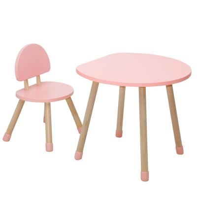 China High Quality Environmental Material Kids Furniture Wooden Kids Study Table and Chair Set Kids Study Desk Baby Table for sale