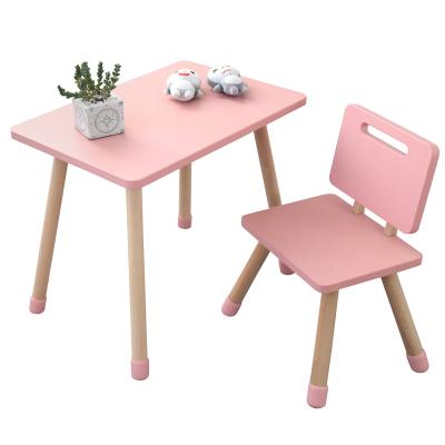 China Multifunctional Montessori Northern Furniture Kids Table Wooden Study Table And Chair Set Kids for sale