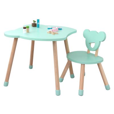 China North Europe Factory Direct Sales Kids Room Furniture Bedroom Child Study Table Chair Set Child Activity Table Solid Wood Chair S table top toddler for sale