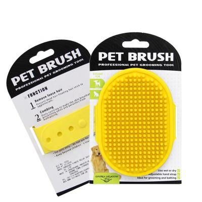 China Factory Stocked Wholesale Cheap Rubber Pet Bath Grooming Brush LOW MOQ Cat Washing Hair Brush Dog for sale