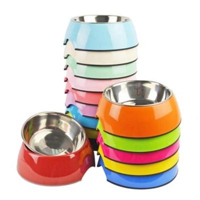 China Viable Wholesale Custom Cat Melamine Personalize Dog Bowl Outdoor Stainless Steel Pet Bowls and Feeders for sale