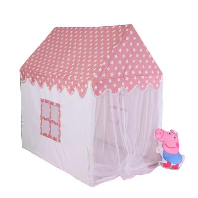 China Sports Play 2021 Hot Selling Indoor Children Playhouse Toy Game House Small House Shaped Star Top Tent for sale