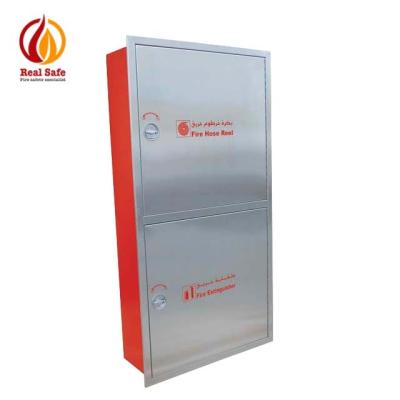 China Customized Mild Steel Fire Hose Cabinet Hose Reel Cabinet for sale