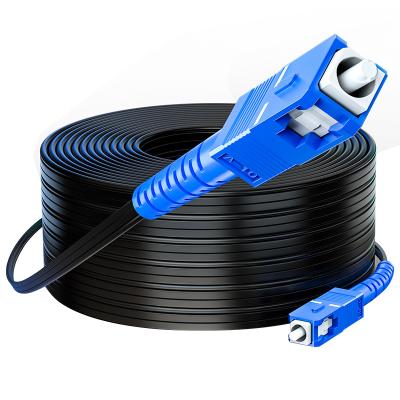 China OEM/ODM 50/100/150/200/300/400/500 m jump line SC UPC-SC UPC outdoor singlemode fiber FTTH jump line SC UPC for sale