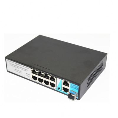 China POE 8 Ports 1000M POE Switch 1port Uplink Gigabit Network Switch Injector for sale