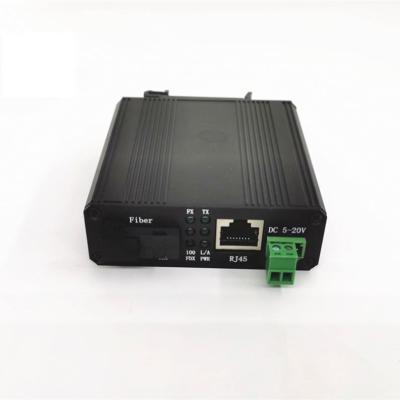 China Fttp/fttx Mini Industrial Ethernet DIN Fiber Optic Transceiver SC Port 100M Ethernet Network Port Fiber Transceiver for sale