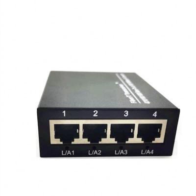 China FTTX 1000m medium single mode fiber single fiber network link optical fiber converter / photoelectric converter gigabit Ethernet port 4 for sale