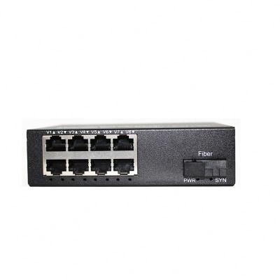 China Media Converter Base 25Km FTTX 10/100 Port SC 1xFiber 2x RJ45 Single Fiber Tx1550nm for sale