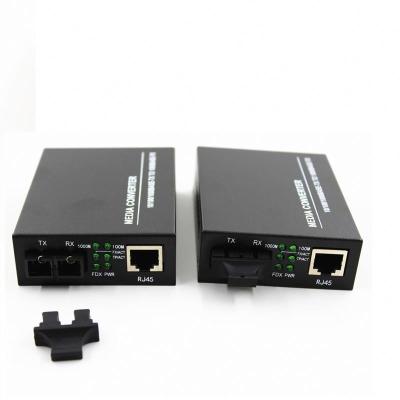 China FTTX Single Mode Fiber Dual Gigabit 10/100/1000base-Tx to 1000base-Fx Bridging Fiber Optic Media Converter for sale