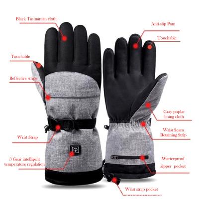 China High Quality Waterproof Comfortable Motorcycle Ski Gloves Adult Heating Bike Battery Operated Men Heated USB Gloves for sale