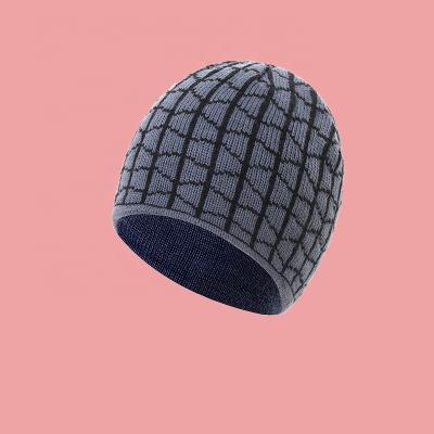 China Cheap Black Checked Print Custom Knitted Hats Women COMMON Style Hats Warm Elastic Beanies From China Factory for sale