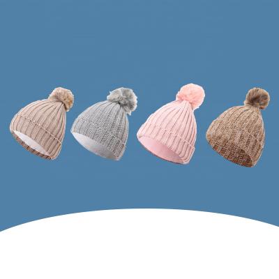 China 2022 JOINT wholesale candy color knit beanies thick hat fleece acrylic liner knit hat winter adult cap for sale