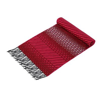 China Customized Line Woven Soft And Warm Color Scarf Wholesale Single Shawl Winter Scarf With Tassel Other Scarf For MEN for sale