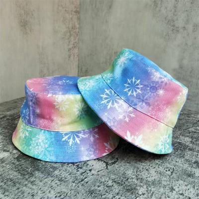 China 2022 Wholesale Price Pink Tie Dye Bucket Windproof Sun Hat Fishing Hat Adult Women Fashional Bucket Hat for sale