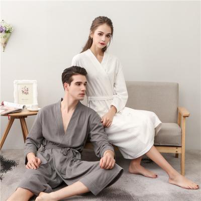 China White Egyptian 100 Cotton Bathrobe Spa Robes Waffle Cotton Robe Unisex Home Modal Breathable Hotel Basic Washable QUICK DRY Waffle Bathrobe for sale