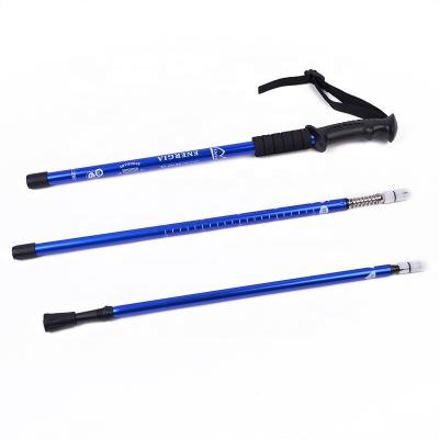 China Outdoor Camping Hiking Custom Portable Adjustable Canes Size Logo Outdoor Trekking Traveling Stick for sale