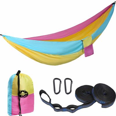 China Adult 210T Nylon Parachute Cloth Nylon Outdoor Double Camping Hammock for sale