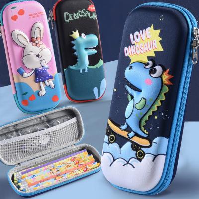 China Wholesale Custom Cute 3D Design EVA Bag Box Purse Cute Animal Pouch Zipper School Pencil Case For Boy Girls Kid Child for sale