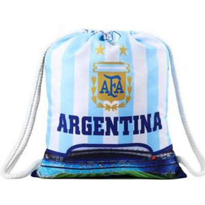 China Custom DAY BACKPACK Football Fan Supplies Backpacks Storage Pockets Sport Soccer Shoes Design Sign Pull String Drawstring Bag for sale