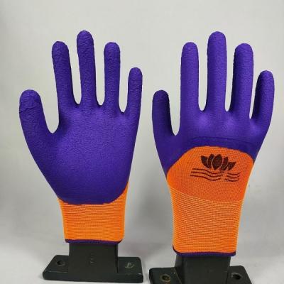 China Durable / Oil Resistant / Non Slip Wholesale Popular Glove Breathable Micro Nitrile Sponge Rubber Hand Coating Industrial Gloves for sale