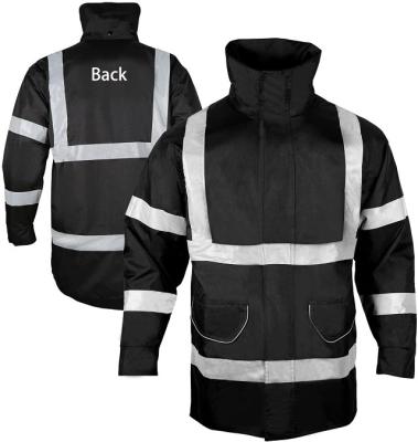 China Water Proof Customize High Visibility Waterproof Warm Winter Fleece Reflective Reflective Safety Hoodie Jacket for sale