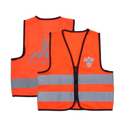 China FONIRRA Children's Safety Reflective Vest Custom Made School Orange REFLECTIVE Kids Visibility Vests for sale