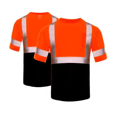 China FONIRRA High Visibility Reflective High Visibility Shirt Customized Logo Short Sleeve Work Hi Vis Safety Reflective T-Shirts for sale