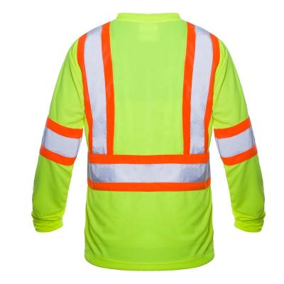 China High Visibility FONIRRA High Visibility Logo Hi Force Reflective Work Shirts Safety Dry Fit Custom Green Shirt for sale