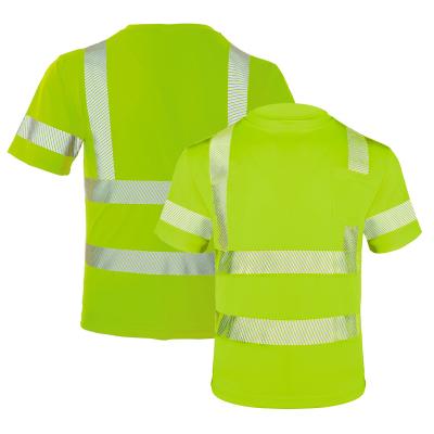 China FONIRRA High Quality Breathable Breathable Work High Visibility Shirt For Men Yellow Safety Reflective Shirts for sale