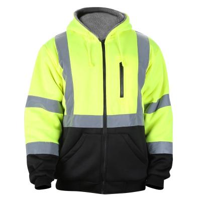 China High Visibility Reflector Logo Factory Visibility Tops Construction Safety Reflective Jacket Custom Hoodie Sweatshirts for sale