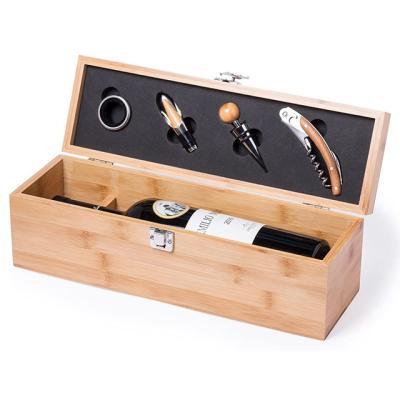 China Sale 100% Hot Sale 100% Disposable Natural Bamboo Wine Corkscrew Opener Wine Opener Wooden Box Wine Tools Accessories Kit Container Gift Set for sale