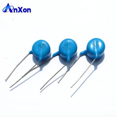 China Size 40KV 3300PF 332 High Voltage Block THT Blue Disc Ceramic Capacitor for sale