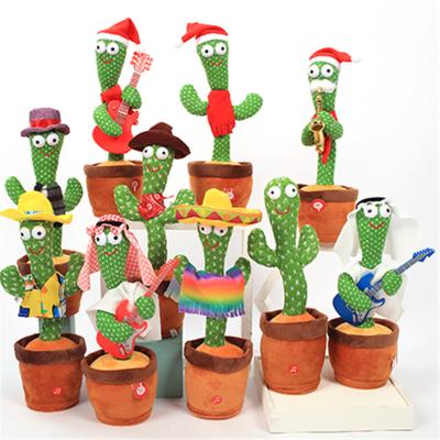 China Sing to Amazon Hot Selling Talking Cactus Dancing Toy Talking Electronic Plush Toy Twisting Talking Cactus Singing Dancer for sale