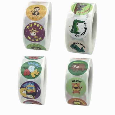 China Wholesale Waterproof Custom Adhesive Sticker Quality Waist Label Cartoon Animal Sticker for sale