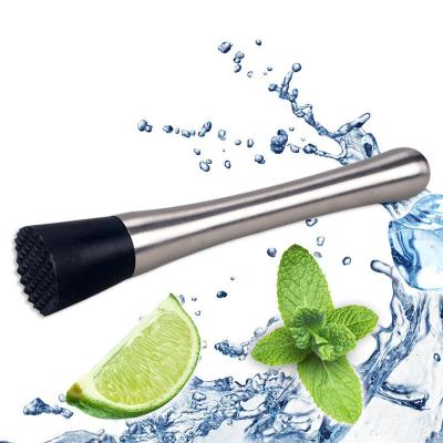 China Viable Stainless Steel Cocktail Fruit Confusion Muddler Popsicle Sticks Crushed Ice Hammer Bar Wine Tools for sale