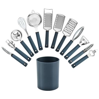 China Sustainable 12 Pieces Kitchen Tools Utensil Instruments Sets Stainless Steel Utensils Kitchen Set for sale