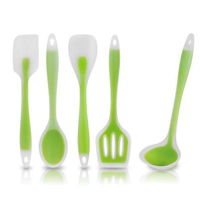 China Amazon Best Viable Selling Cake Utensil Tools Organizer 5-Piece Silicone Kitchen Utensils Set for sale