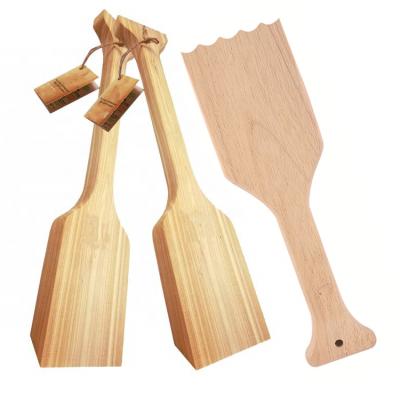 China Sustainable Barbecue Cleaning Spade Multi Functional Camping Wooden Shovel for sale