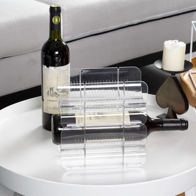 China Viable Home Creative Plastic Single Rack Luxury Wine Glass Bottle Holder for sale