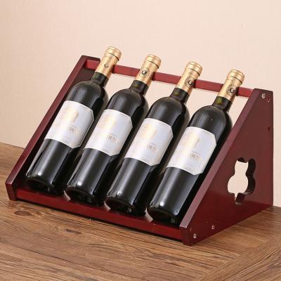 China Home Viable Wholesale Living Room Customization Wooden Wine Bottle Rack for sale