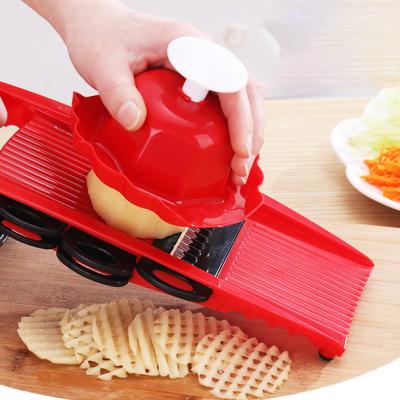 China Viable Manual Vegetable Slicer Mandoline Slicer Cutter Adjustable Food Slicer Cleaver for sale